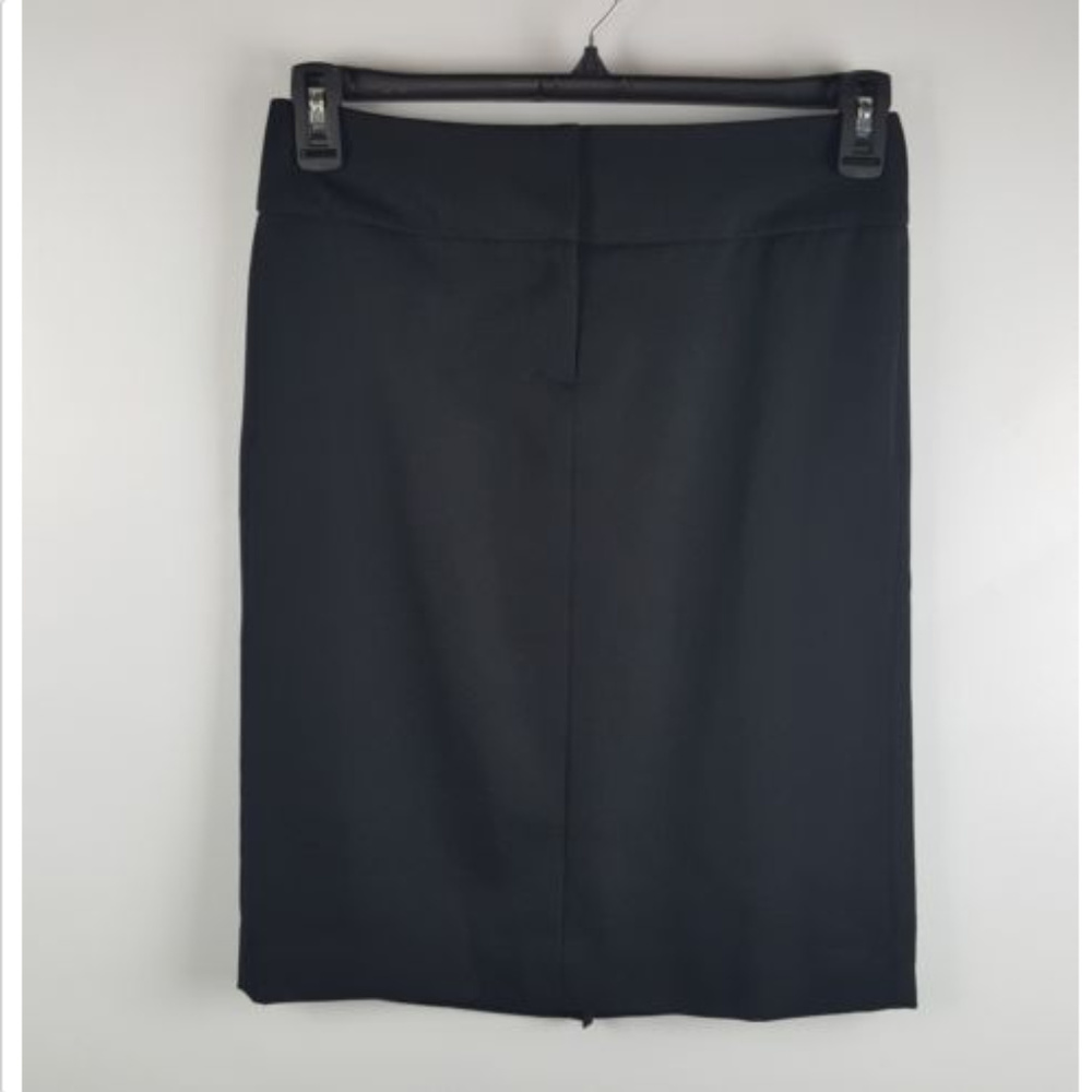 J. Crew Black Wool Pencil Skirt Zip Front Closure